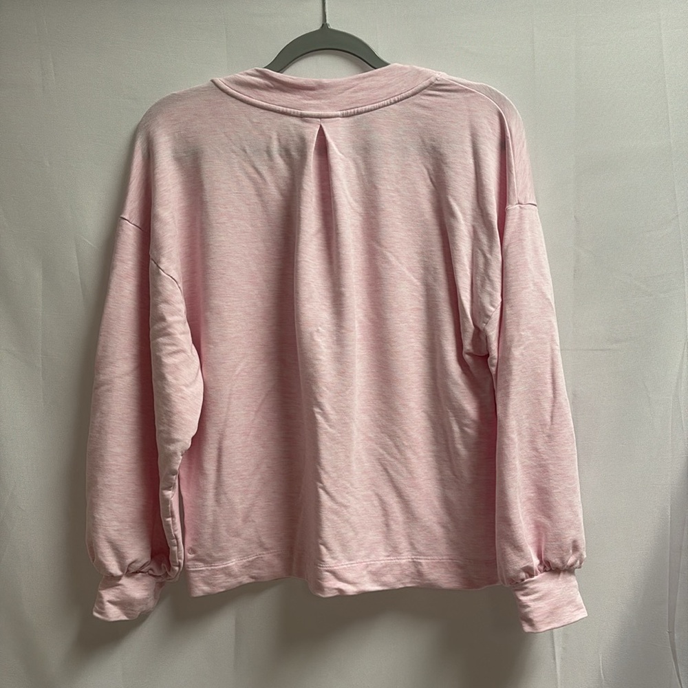 Travis Mathew VIP Treatment Cloud French Terry Top Heather Pink Size Small - Picture 4 of 7